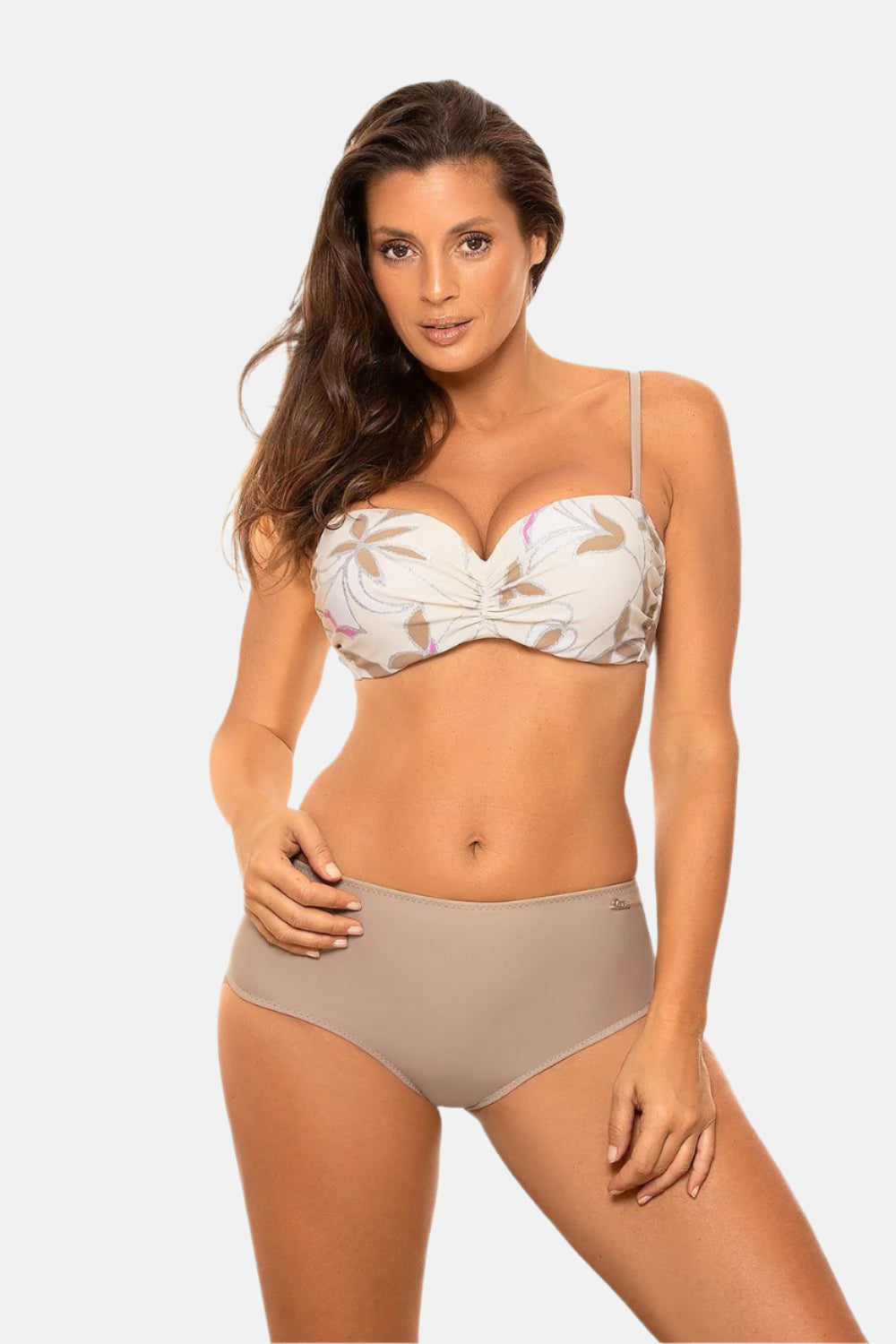 Two-Piece Swimsuit Beige