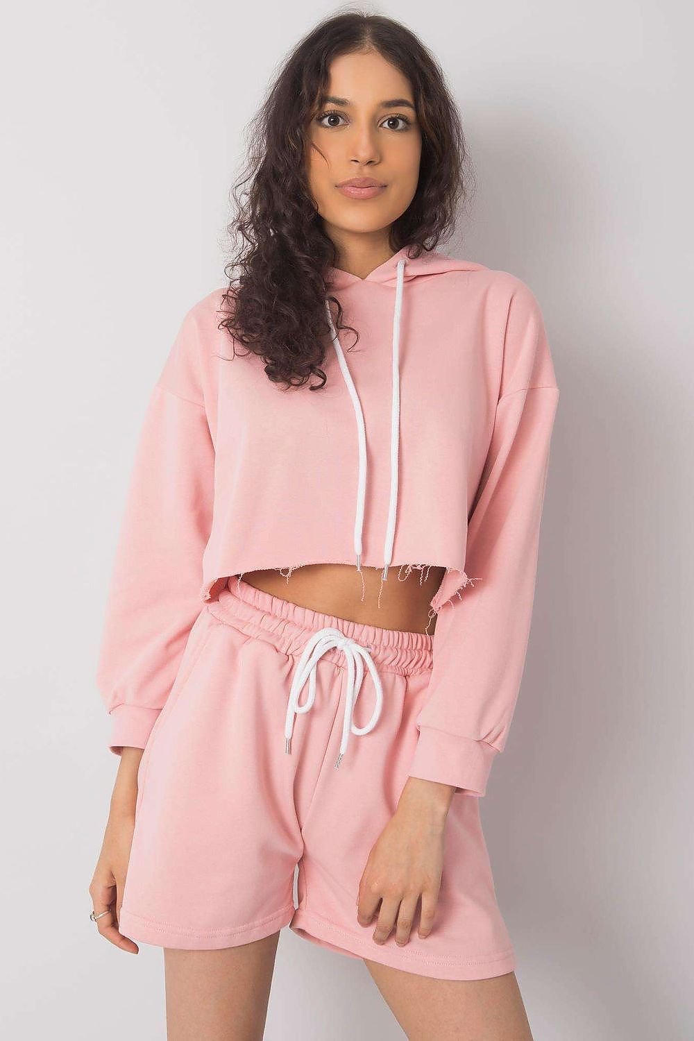 Crop Hoodie & Shorts Set