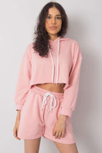 Crop Hoodie & Shorts Set
