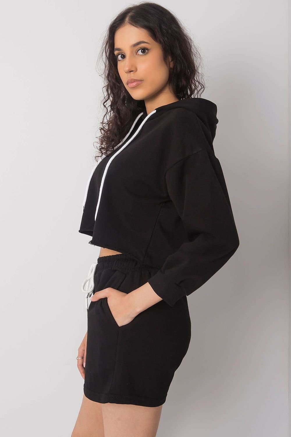 Crop Hoodie & Shorts Set