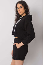 Crop Hoodie & Shorts Set
