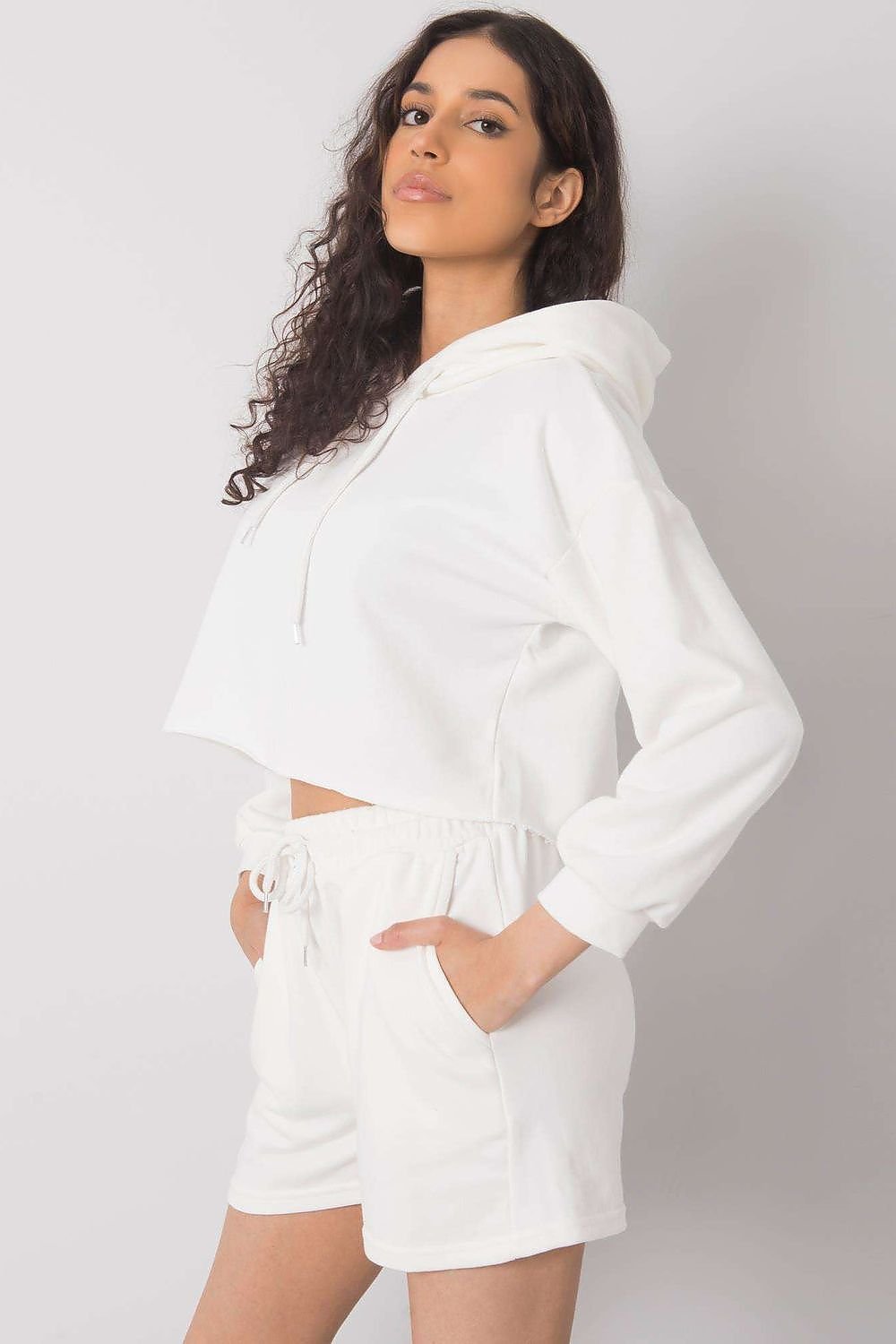 Crop Hoodie & Shorts Set