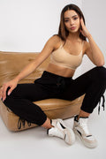 High Rise Tie Waist Sweatpants with Welts