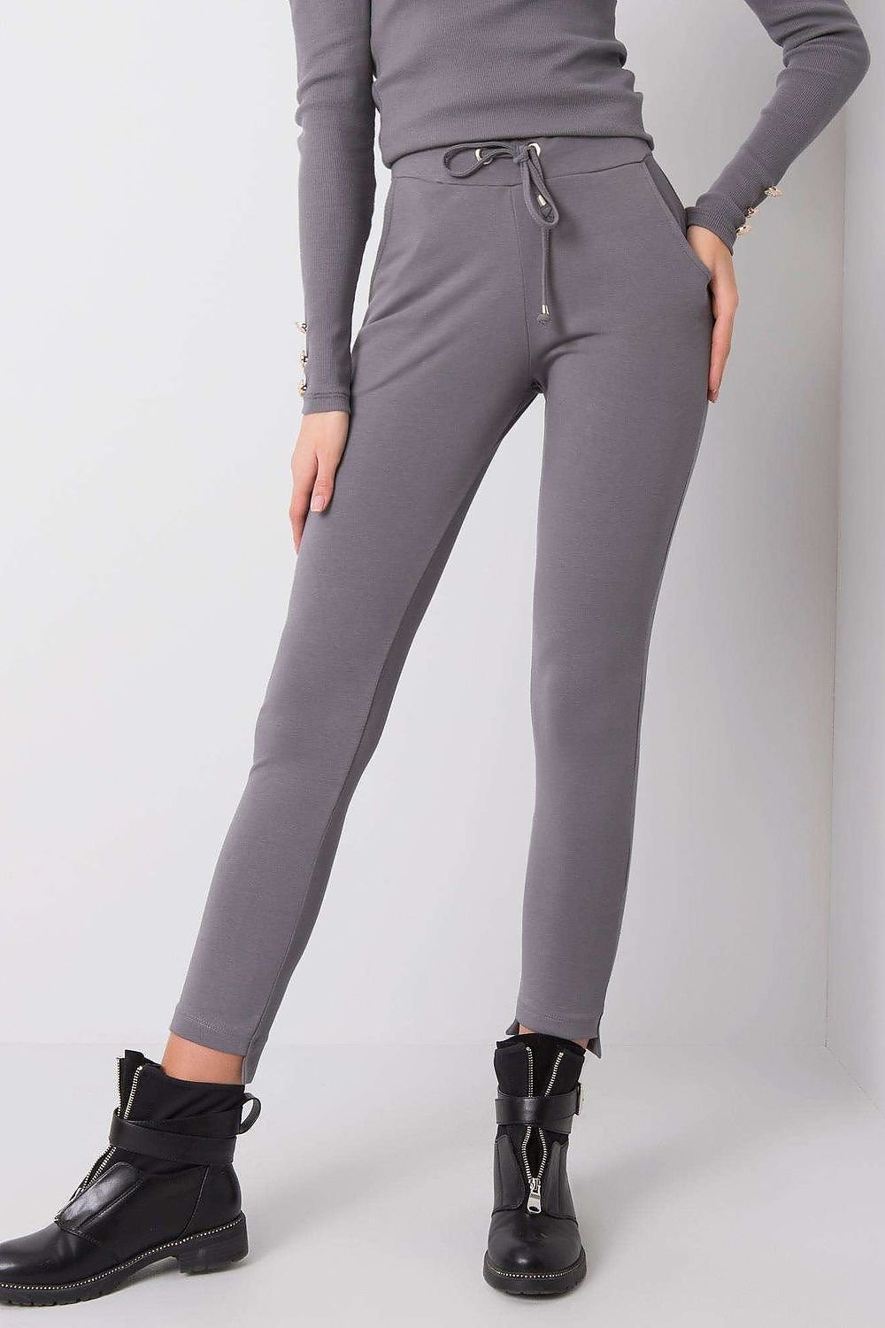 Tapered Leg Tie Waist Tracksuit Pants