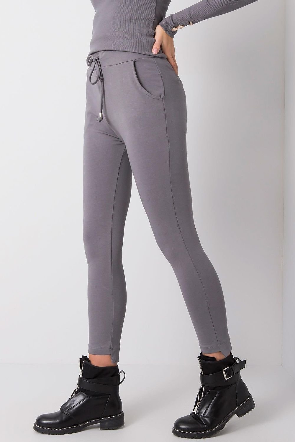 Tapered Leg Tie Waist Tracksuit Pants