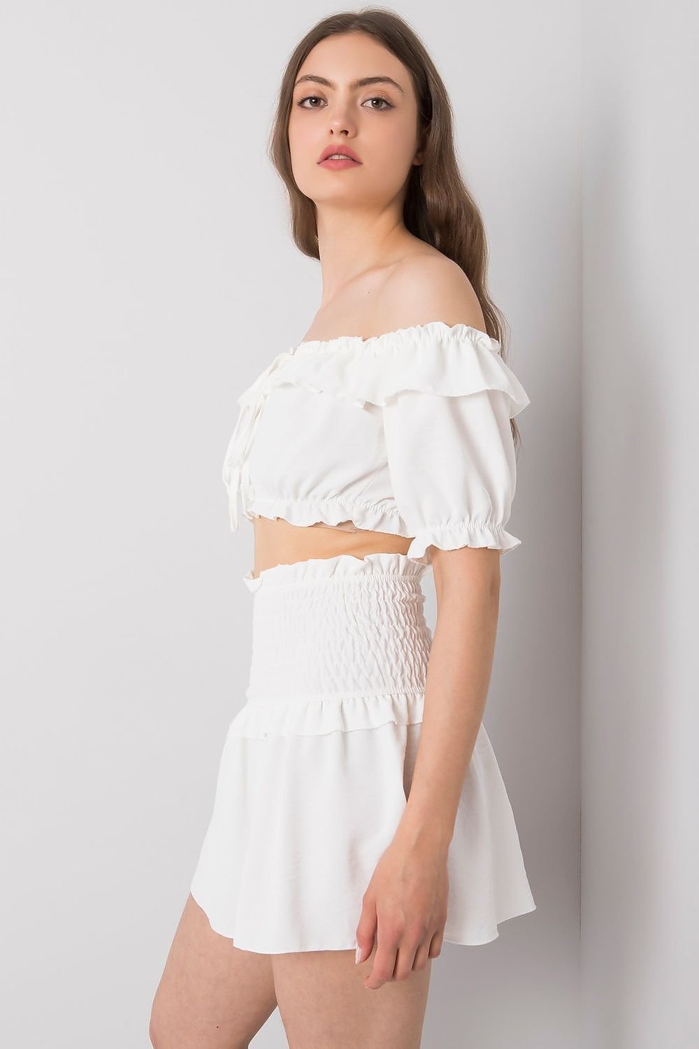 Ruffle Details Mini Skirt