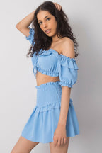 Ruffle Details Mini Skirt