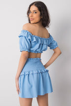 Ruffle Details Mini Skirt