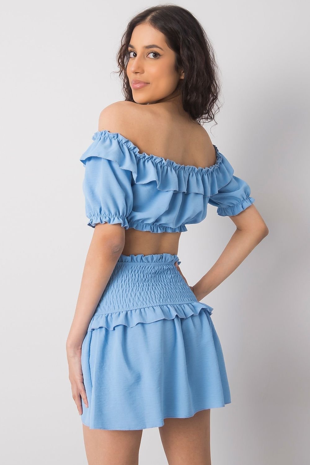Ruffle Details Mini Skirt