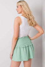 Ruffle Details Mini Skirt