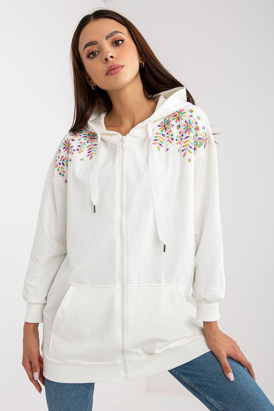 Embroidered Zip-Up Hoodie