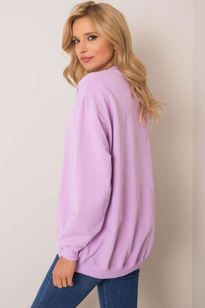 Stand-Up Collar Cotton Sweatshirt