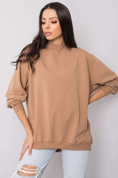 Stand-Up Collar Cotton Sweatshirt