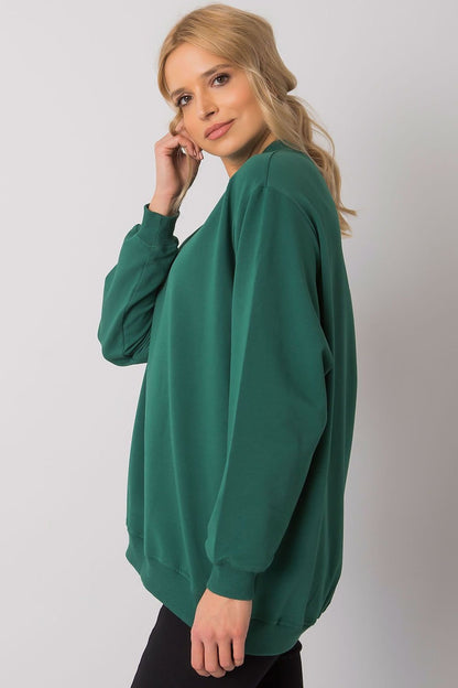 Stand-Up Collar Cotton Sweatshirt