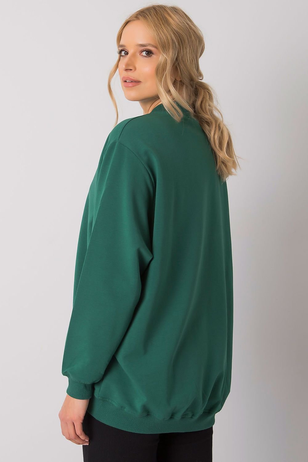 Stand-Up Collar Cotton Sweatshirt