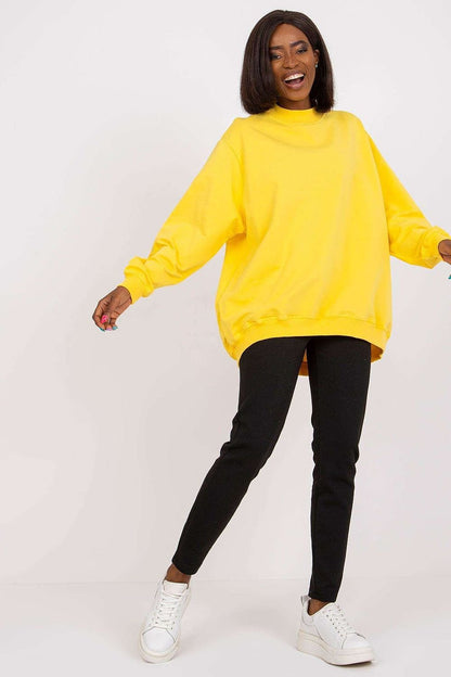 Stand-Up Collar Cotton Sweatshirt