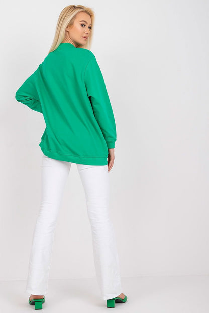 Stand-Up Collar Cotton Sweatshirt