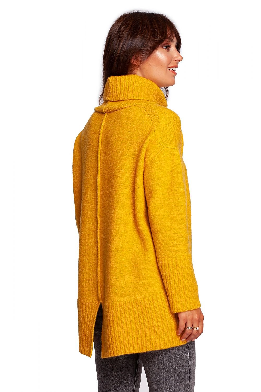 Loose Fit Turtleneck Wool Sweater