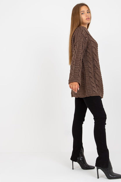 Braid Knit Oversized Sweater