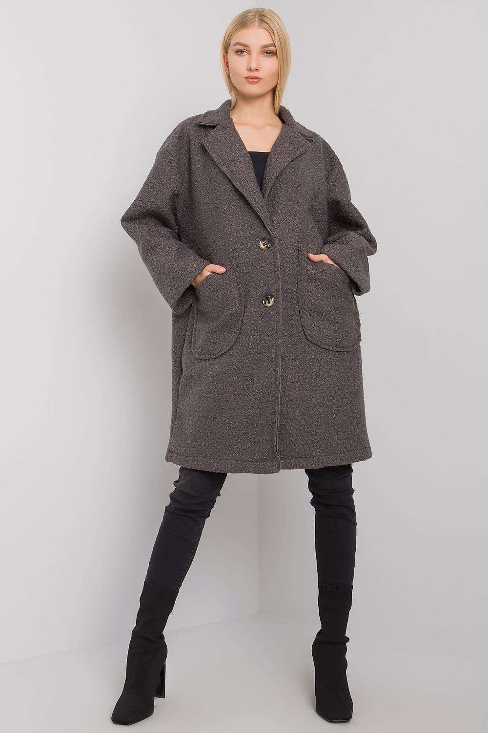 Knee Length Buttoned Coat