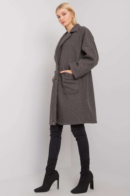 Knee Length Buttoned Coat