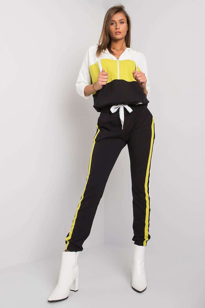 Color Block 1/2 Zip Hoodie & Pants Set