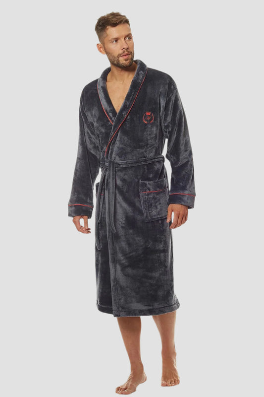 Charcoal Grey Men's Bathrobe