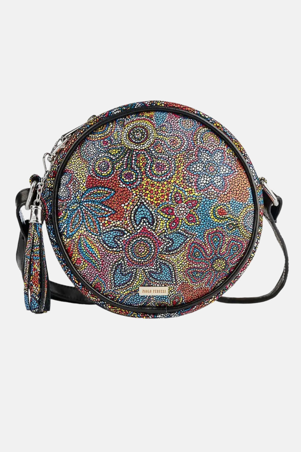 Paolo Peruzzi Mosaic Pattern Round Shoulder Bag