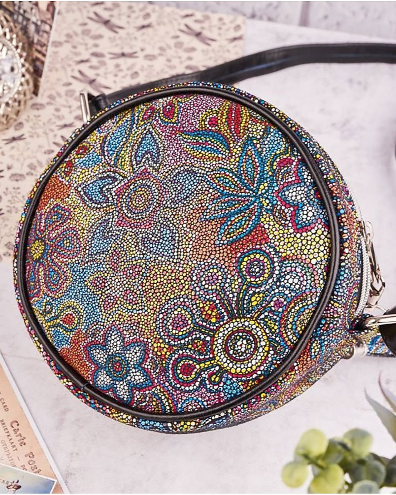 Paolo Peruzzi Mosaic Pattern Round Shoulder Bag