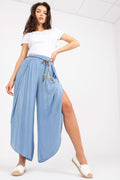 Slit High Waist Wide Leg Pants