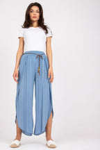 Slit High Waist Wide Leg Pants