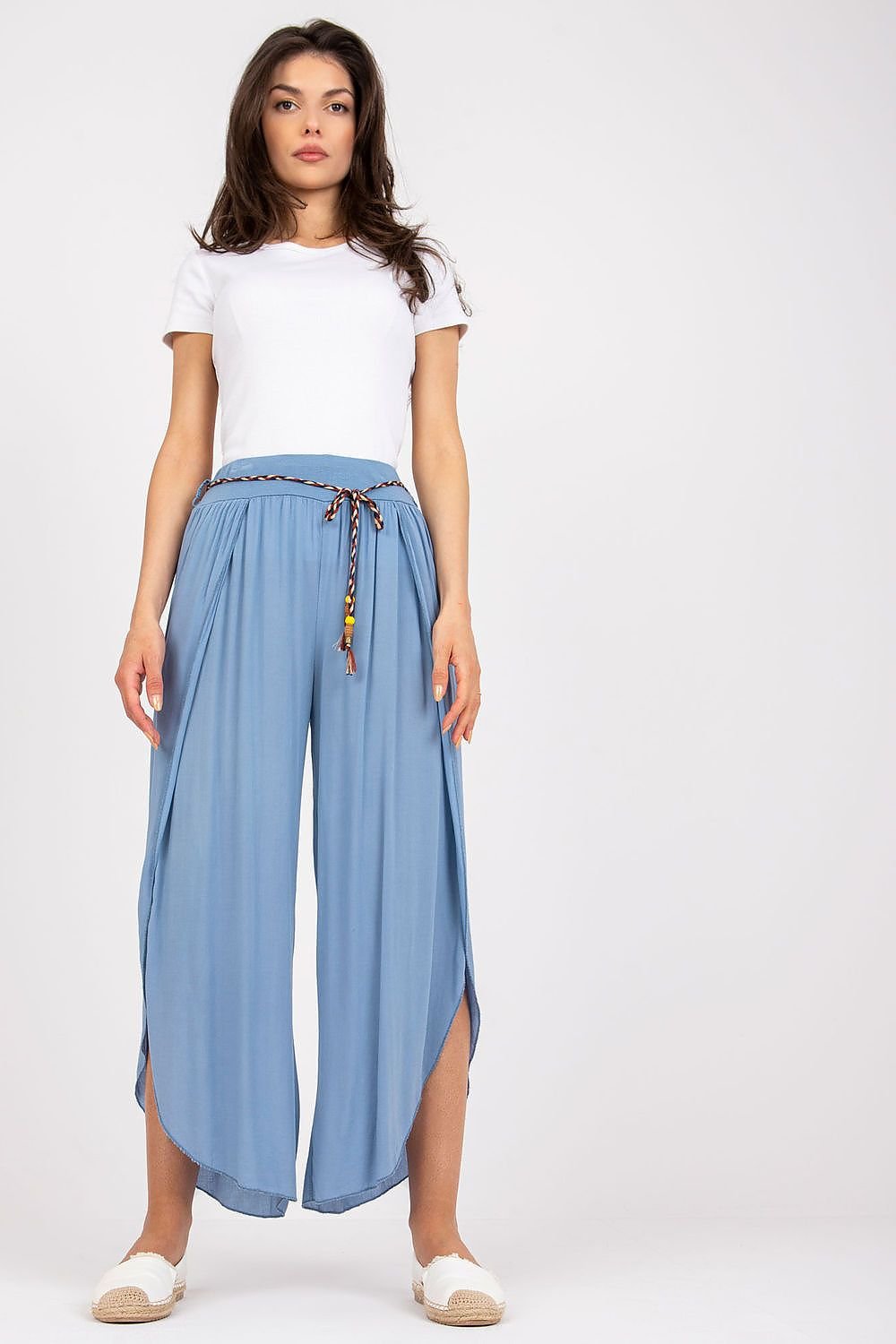 Slit High Waist Wide Leg Pants