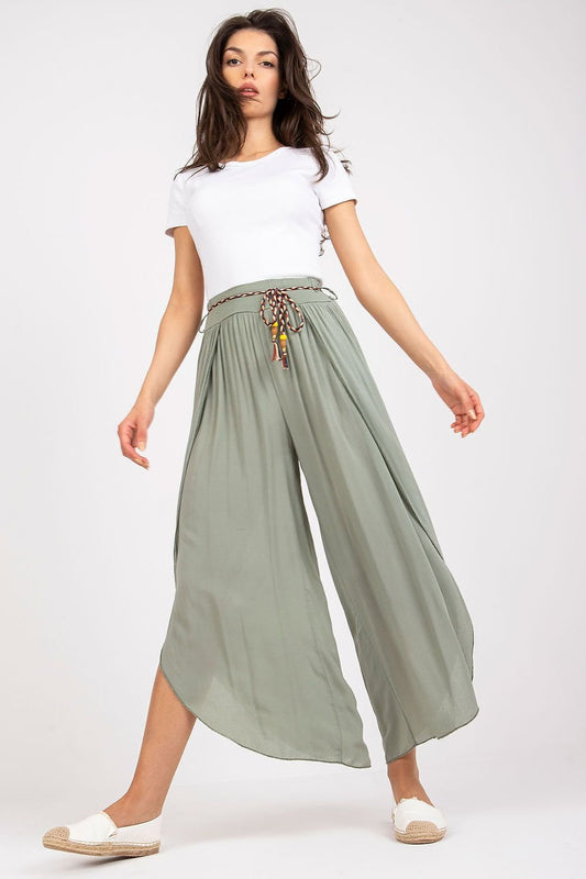 Slit High Waist Wide Leg Pants