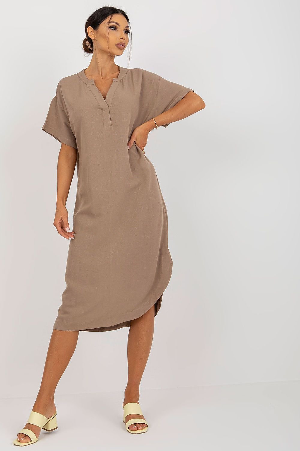 Shirt Cut Slit Daydress