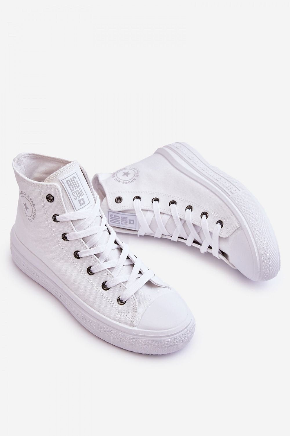 High Top Canvas Shoe White