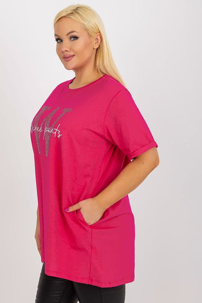 Three Points W Plus Size Pocket Tee