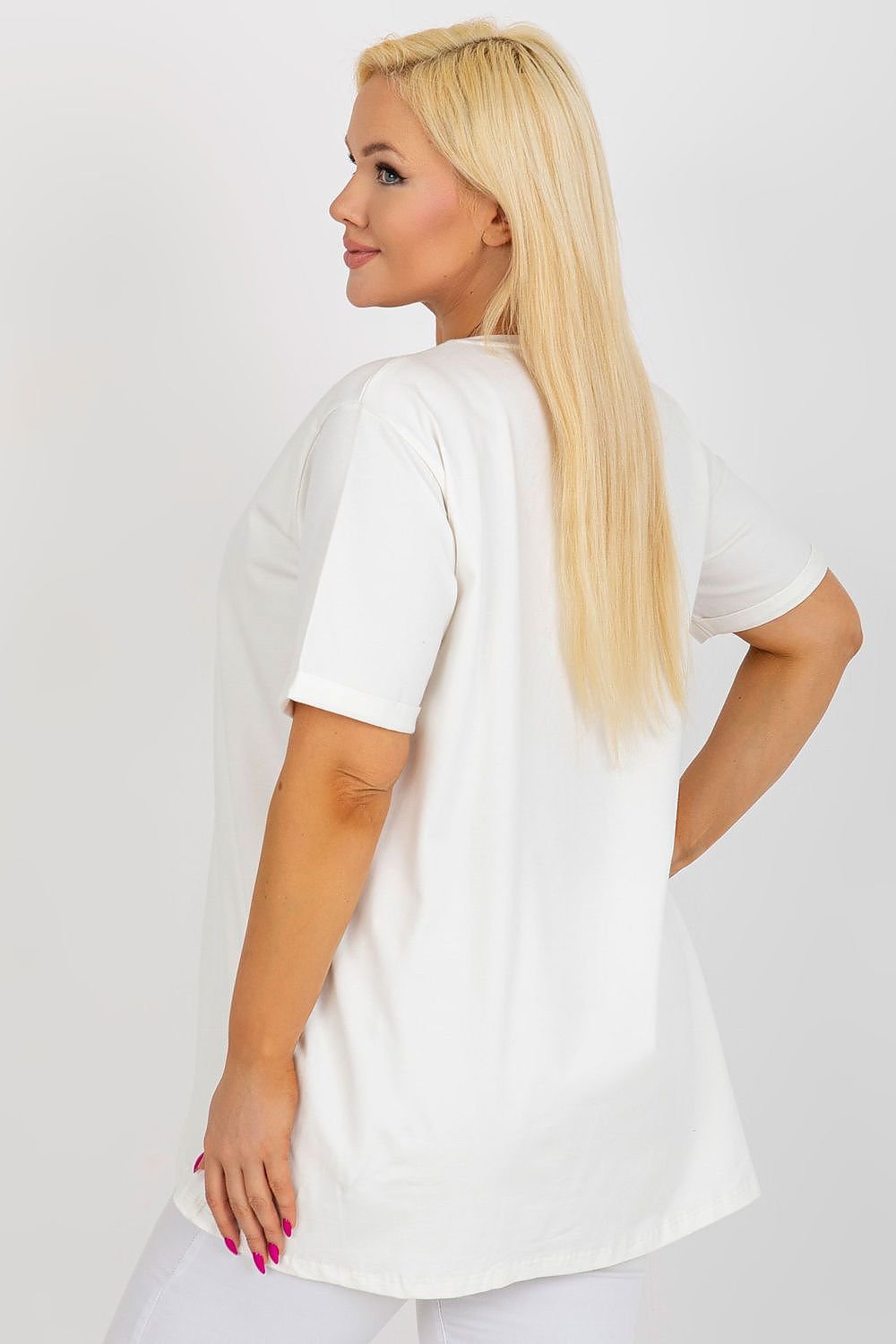 Three Points W Plus Size Pocket Tee