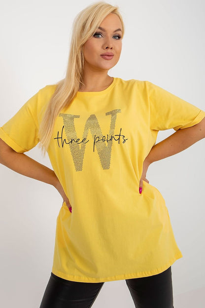 Three Points W Plus Size Pocket Tee