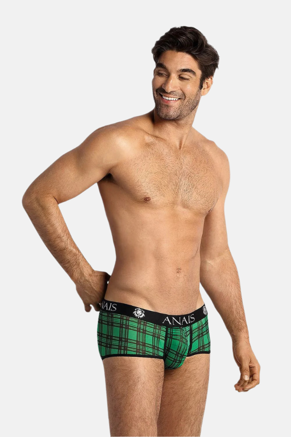 Anais Men's Checkered Trunks Green