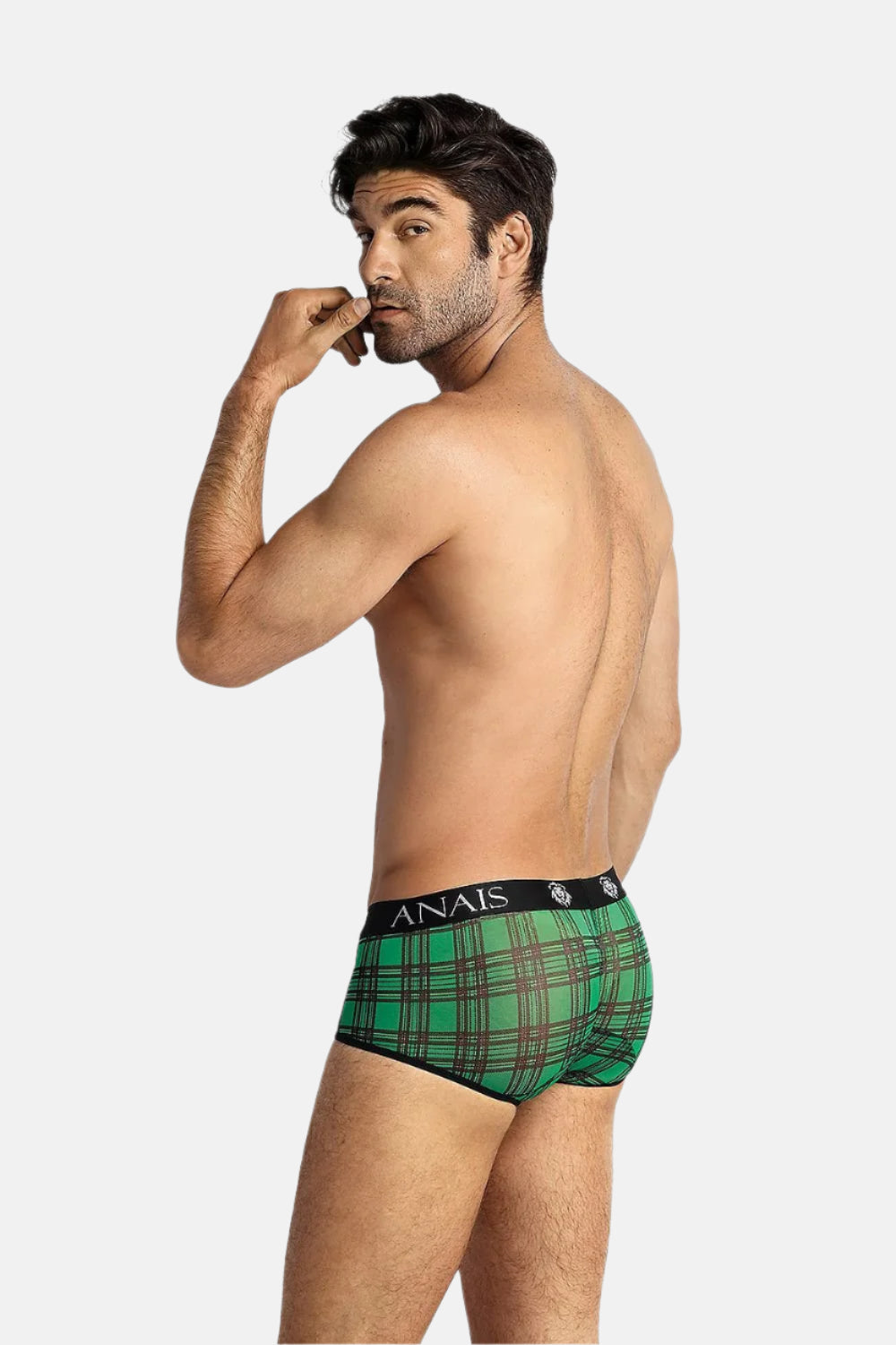 Anais Men's Checkered Trunks Green