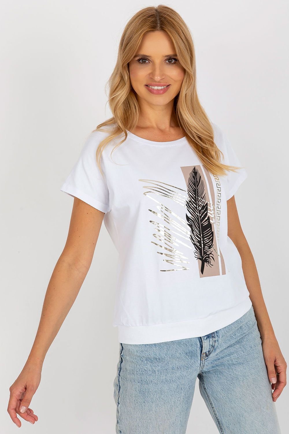 Feather Greek Graphic T-Shirt