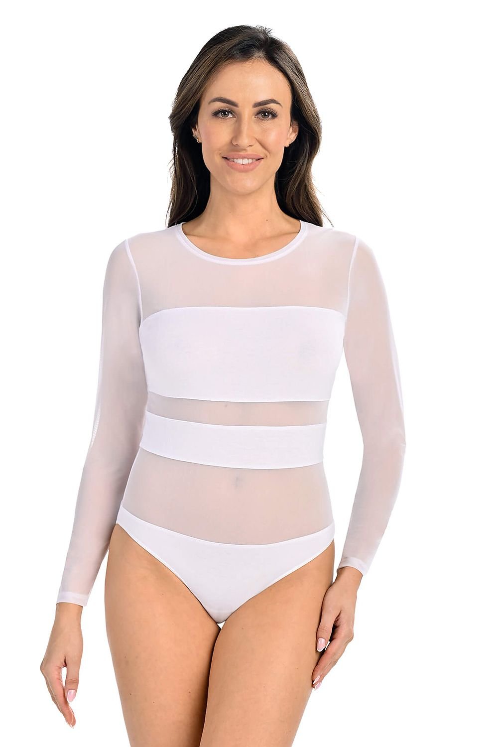 Mesh Details Shapewear Body