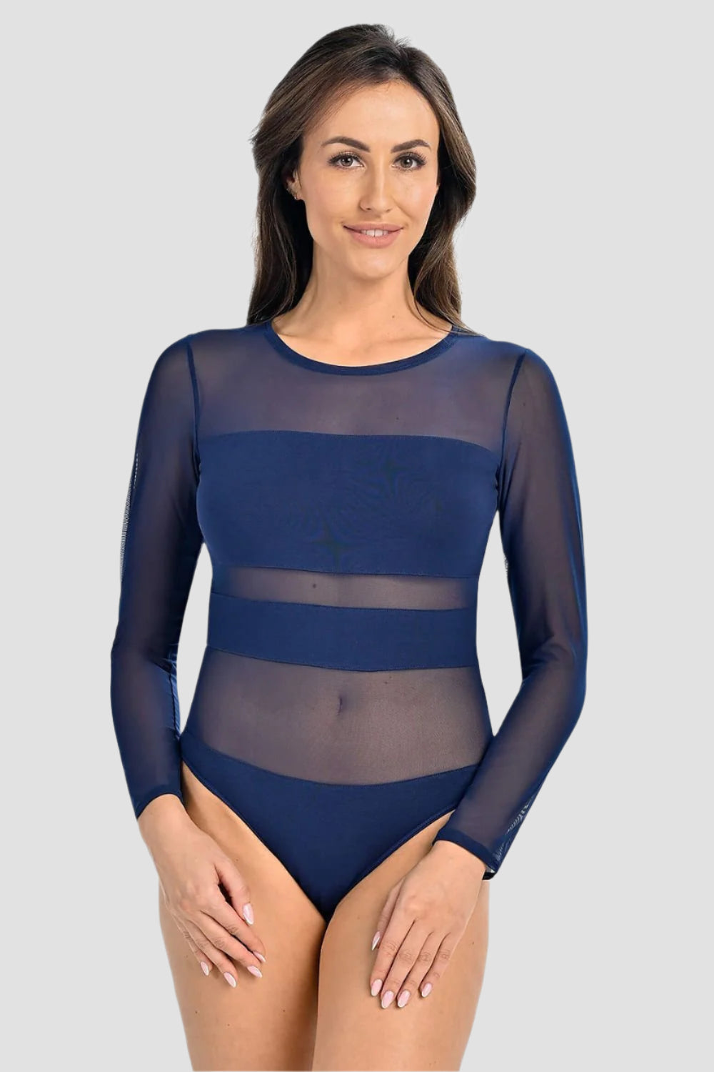 Mesh Details Shapewear Body