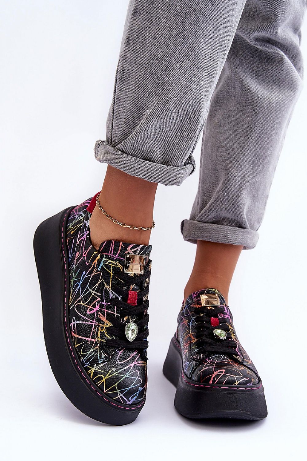 Gemstone Platform Sneakers