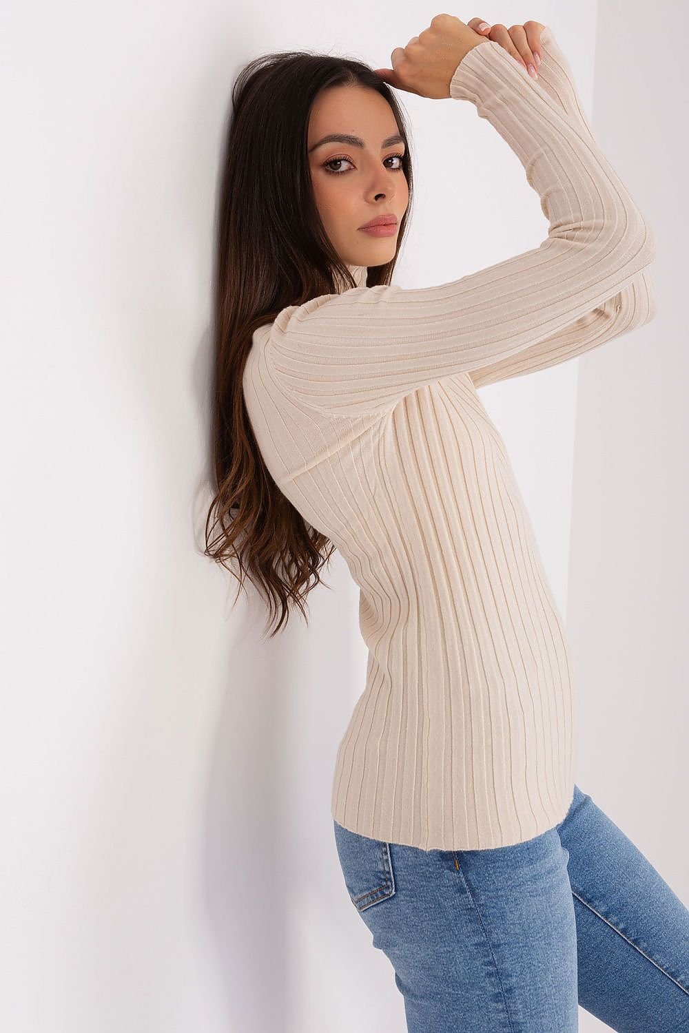 Turtleneck Sweater in Beige