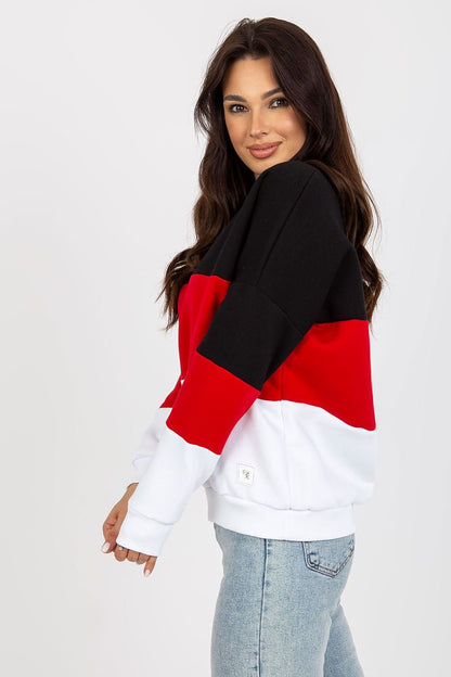 Color Block V-Neck Sweatshirt