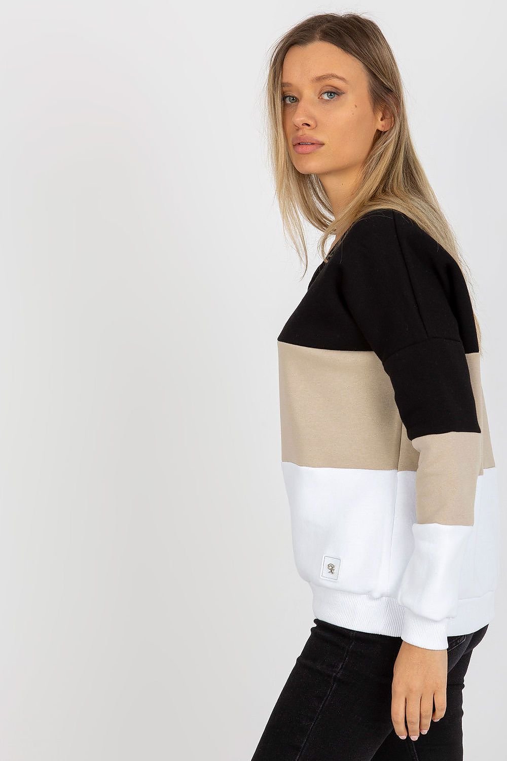 Color Block V-Neck Sweatshirt