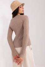 Ribbed Knit Fitted Jumper