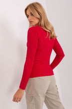 Ribbed Knit Fitted Jumper