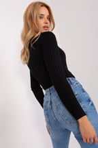 Ribbed Knit Fitted Jumper